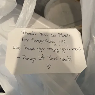 Love the sweet note and supporting small businesses !