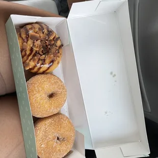 Samoa Donut (Seasonal), and Cinnamon Sugar