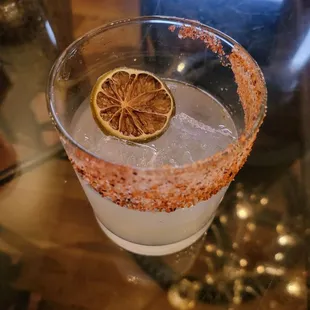 a close up of a cocktail