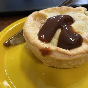 Meat pie and HO sauce