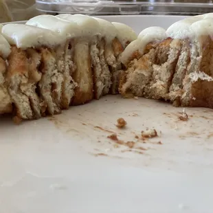 Inside of cinnamon roll