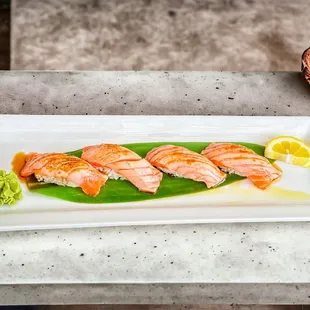 Seared Salmon with Truffle oil