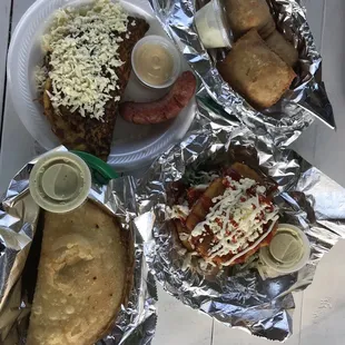 a variety of food items