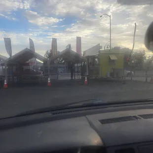 a view from inside a car