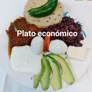 a plate of mexican food
