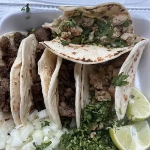 Carne asada and chicken