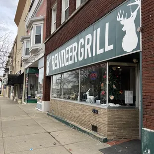 the front of the restaurant