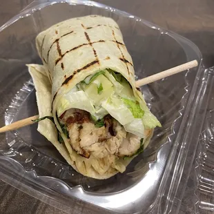 We were too busy wolfing down the food for pics. This is the other half of my chicken bacon wrap.