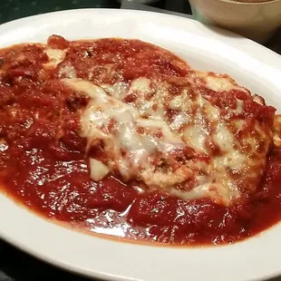 Italian Heaven ! I could drink the sauce it is so good ! And the bread sliced thick and buttered is so good to mop the sauce up with...