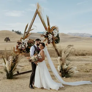 Ceremony behind the Reinstein Ranch barn