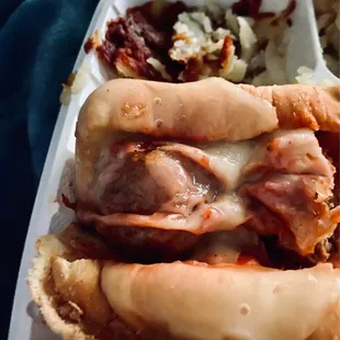 Meatball parm Side home fries