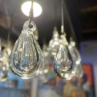 Hand blown glass featured in several spaces