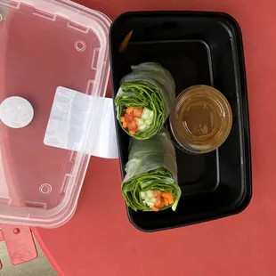 If I'm feeling extra hungry I grab some fresh spring rolls and peanut sauce!