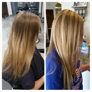 Before and after! Hair by Marisa!