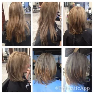 Total makeover! Highlights and cut. Hair by Amy D.