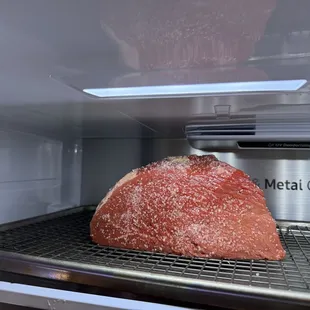 Top round prepped for dry brine.