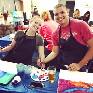 Public Paint and Sip Class - ABQ Skyline at Dialogue Brewing