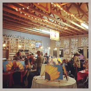 Paint &amp; Sip class at Drafty Kilt Brewery.