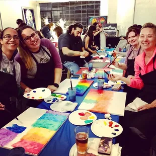 Public Paint and Sip Class - ABQ Skyline at Dialogue Brewing