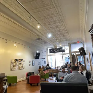 people sitting in a coffee shop
