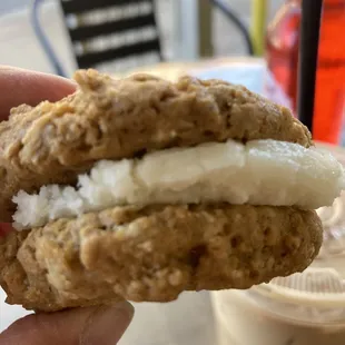Oatmeal cookie sandwich