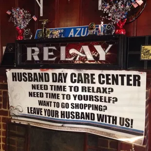 a sign for a husband's day care center