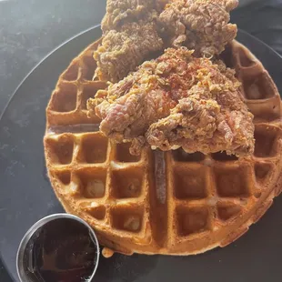 Chicken and waffles