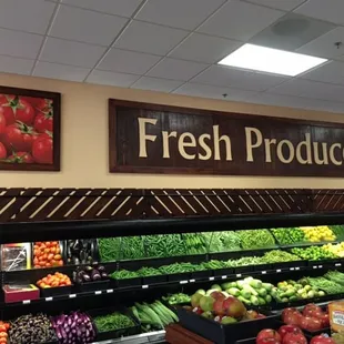 the fresh produce section