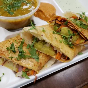 Delicious Spring Dosa platter