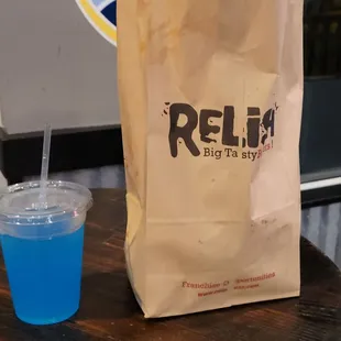 Tasty Burger combo with fries and drink