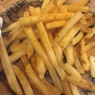 House fries with Cajun seasoning on top!