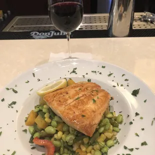 Atlantic Salmon Succotash*