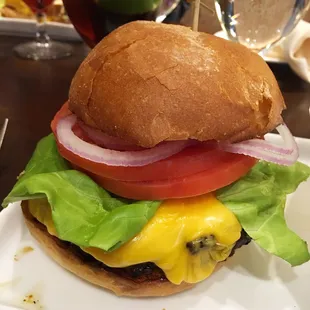 Classic cheese burger.