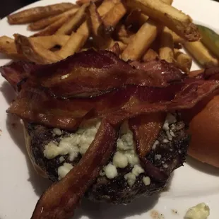 Bacon blue cheese burger