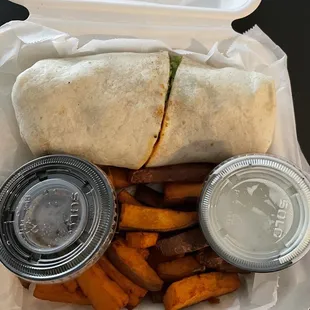 Buffalo Wrap x Sweet Potato Wedge Fries x Honey &amp; Jalapeno Ranch