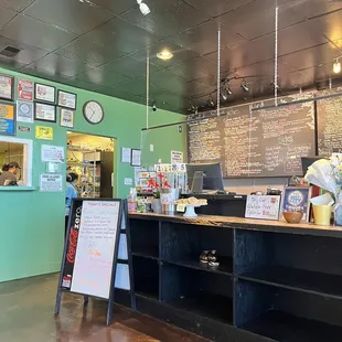 the counter and menu