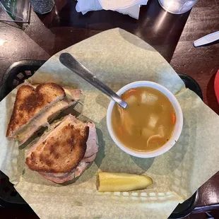 Albuquerque turkey on gluten free bread with green chili chicken soup