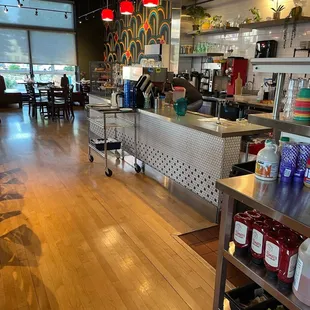 the inside of a coffee shop
