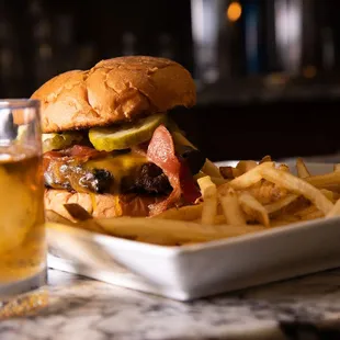 Applewood Bacon Burger and Fries