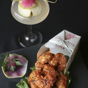 Boom Boom Shrimp with Pear Martini