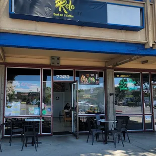 Nondescript entrance and signage... but a hidden gem!