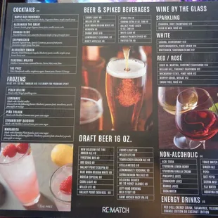 The menu on Opening Day 2019.