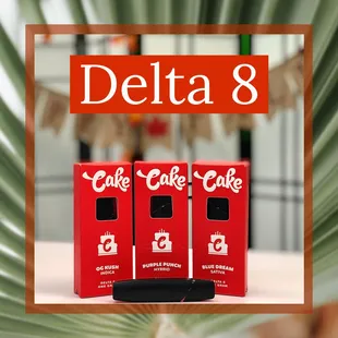 A variety of the Delta 8 Products sold in store
