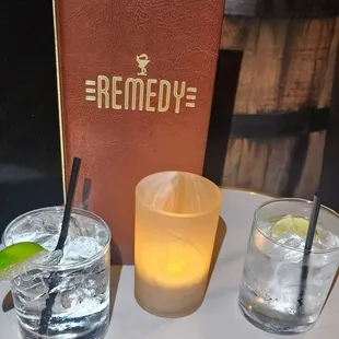 Hendricks and tonic and 512 and tonic