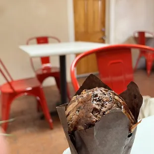Chocolate peppermint muffin