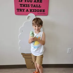 Birthday ice cream. Chocolate Mint chip for the win. Even kiddies are big!