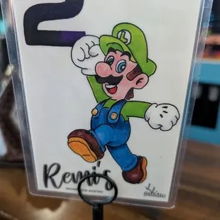 a cartoon of luigi