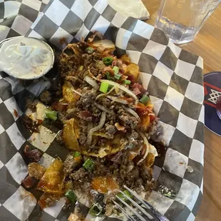 Irish Nachos - 1/2 eaten.