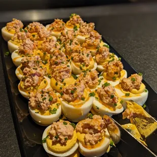 Lobster deviled eggs