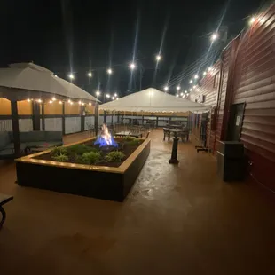Patio open year round with fire pit
